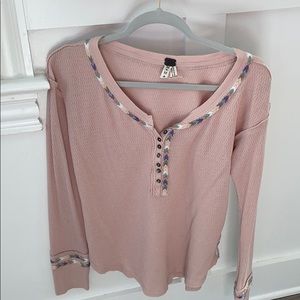 Dusty pink thermal shirt
